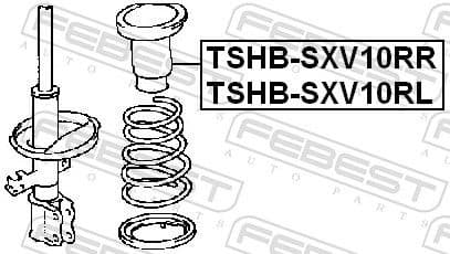 Protective Cap/Bellow, shock absorber TSHB-SXV10RL - image 2