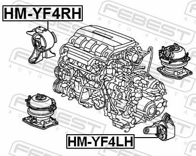 Mounting, engine HM-YF4RH - image 2
