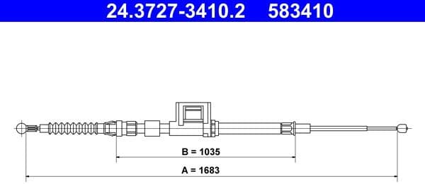 Cable Pull, parking brake 24-3727-3410-2