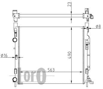 Radiator, engine cooling LORO 042-017-0039 - image 2