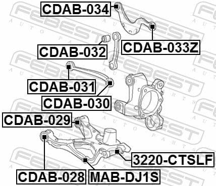 Mounting, control/trailing arm CDAB-034 - image 2