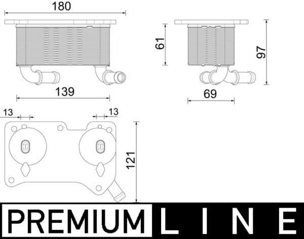 Oil Cooler, engine oil BEHR *** PREMIUM LINE *** CLC 294 000P