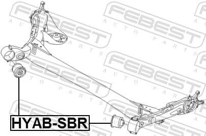 Bushing, axle beam HYAB-SBR - image 2