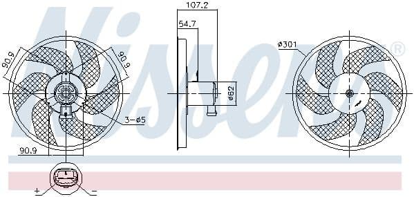Fan, engine cooling 850084