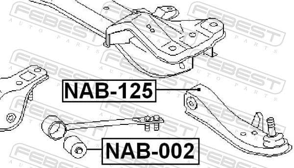 Mounting, control/trailing arm NAB-002 - image 2