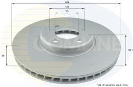 Brake disc, 1pcs FRONT ADC1790VL