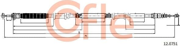 Cable Pull, parking brake 92.12.0751