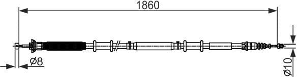 Cable Pull, parking brake 1 987 482 579