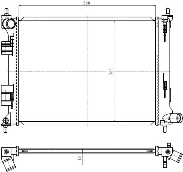 Radiator, engine cooling 550010
