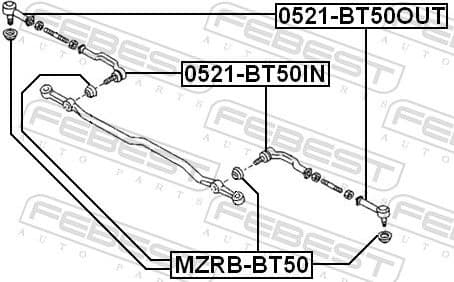 Tie Rod End 0521-BT50OUT - image 2