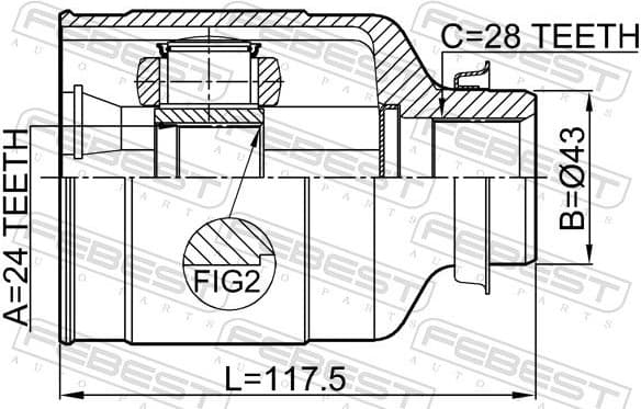 Joint Kit, drive shaft 2211-CARNRH - image 2