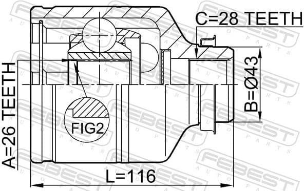 Joint Kit, drive shaft 2211-CARRH - image 2