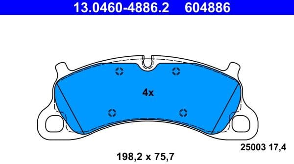 Brake Pad Set, disc brake 13-0460-4886-2