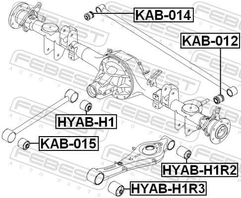 Mounting, control/trailing arm HYAB-H1R2 - image 2
