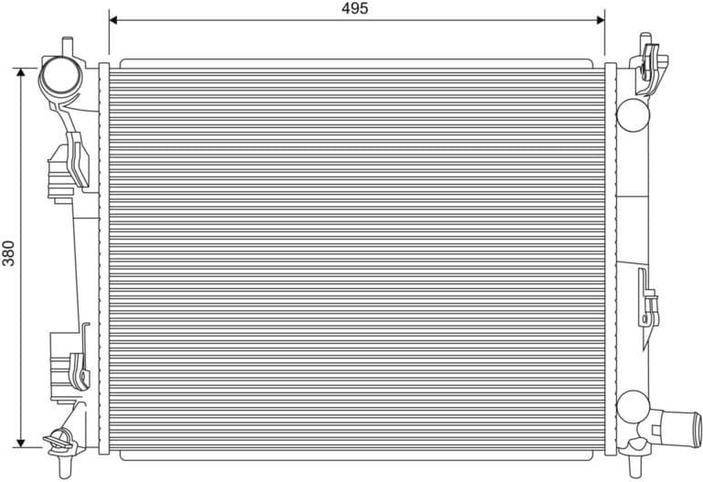 Radiator, engine cooling 701620