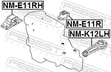 Mounting, engine NM-E11RH - image 2