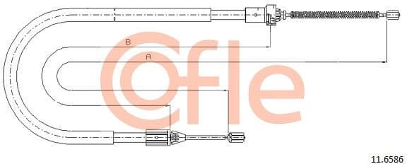 Cable Pull, parking brake 92.11.6586