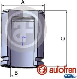 Piston, brake caliper D025711