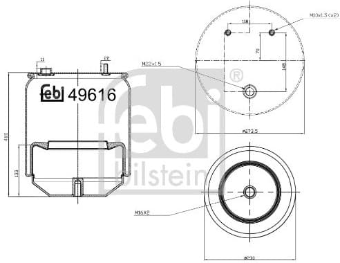 Bellow, air suspension 49616