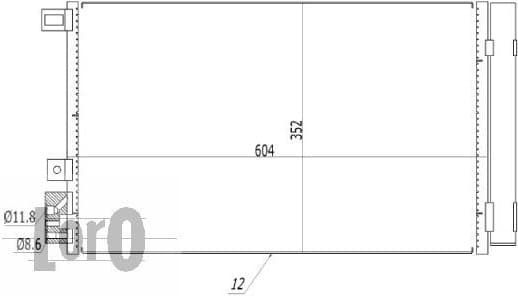 Condenser, air conditioning LORO 016-016-0032 - image 2