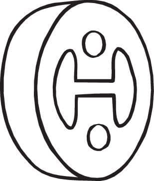 Mount, exhaust system 255-547