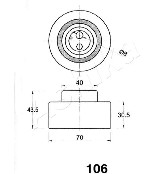 Tensioner, timing belt 45-01-106 - image 2