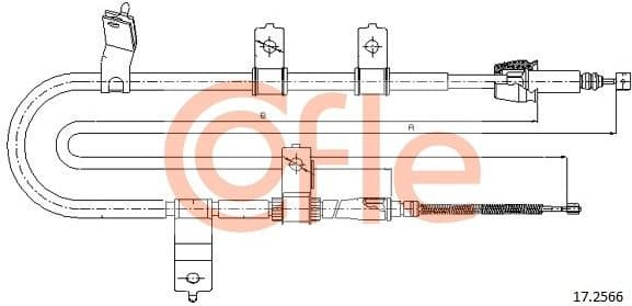 Cable Pull, parking brake 92.17.2566