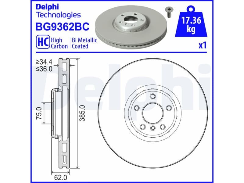 Brake Disc BG9362BC