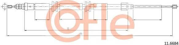 Cable Pull, parking brake 92.11.6684
