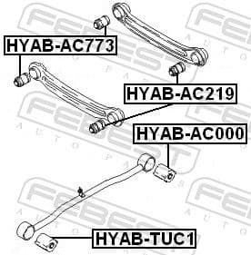Mounting, control/trailing arm HYAB-AC000 - image 2