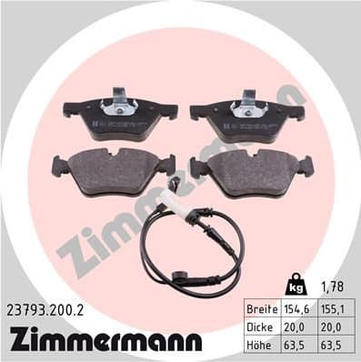 Brake Pad Set, disc brake 23793.200.2