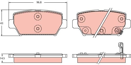 Brake Pad Set, disc brake GDB2435