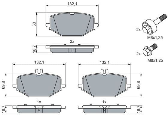 Brake Pad Set, disc brake 0 986 460 023 - image 5