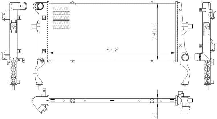 Radiator, engine cooling 550034