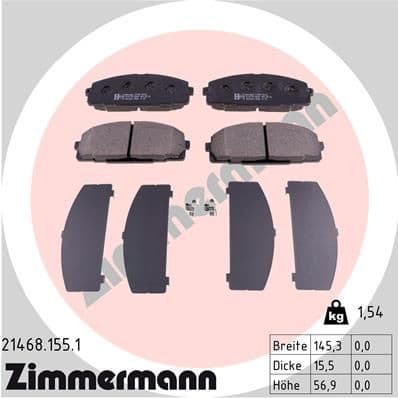Brake Pad Set, disc brake 21468.155.1