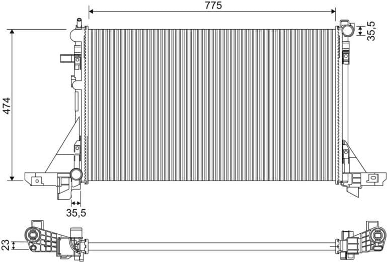 Radiator, engine cooling 701953