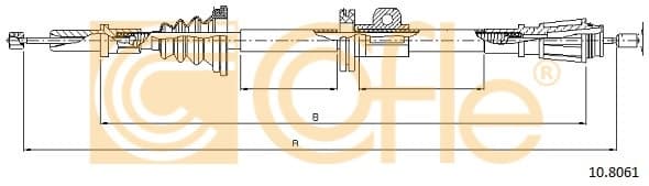 Cable Pull, parking brake 10.8061