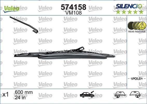 Wiper Blade SILENCIO CONVENTIONAL SINGLE 574158 - image 4