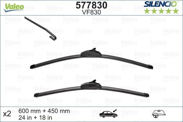 Wiper Blade SILENCIO FLAT BLADE SET 577830 - image 4