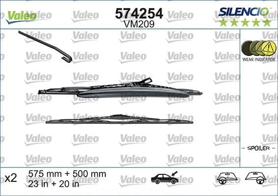 Wiper Blade SILENCIO CONVENTIONAL SET 574254 - image 4