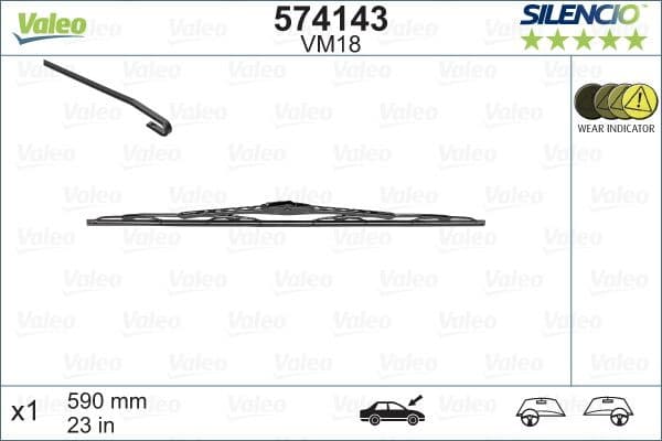 Wiper Blade SILENCIO CONVENTIONAL SINGLE 574143 - image 4
