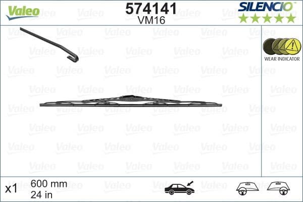 Wiper Blade SILENCIO CONVENTIONAL SINGLE 574141 - image 4