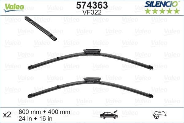 Wiper Blade SILENCIO FLAT BLADE SET 574363 - image 4