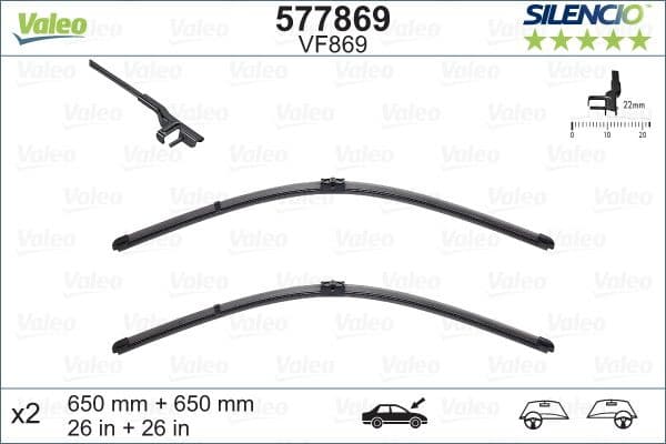 Wiper Blade SILENCIO FLAT BLADE SET 577869 - image 4