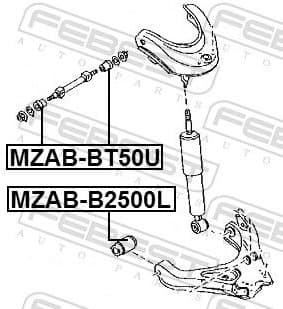 Mounting, control/trailing arm MZAB-BT50U - image 2