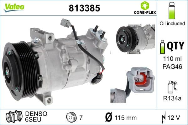 Compressor, air conditioning VALEO CORE-FLEX 813385 - image 4