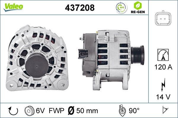 Alternator VALEO RE-GEN REMANUFACTURED 437208 - image 5