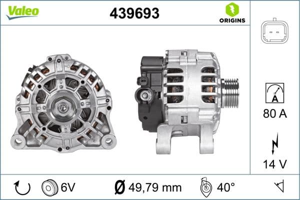 Alternator VALEO ORIGINS NEW OE TECHNOLOGY 439693 - image 5