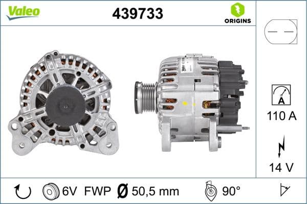 Alternator VALEO ORIGINS NEW OE TECHNOLOGY 439733 - image 6