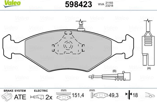 Brake Pad Set, disc brake 598423 - image 3